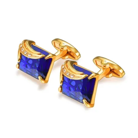 Luxury square crystal cufflinks