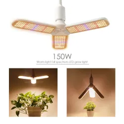 LED plant grow light - fito-lamp - full spectrum - tube - foldable - 4 pieces