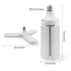 LED Pflanzenlampe - Fito-Lampe - Vollspektrum - Röhre - faltbar - 4 Stück