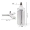 LED Pflanzenlampe - Fito-Lampe - Vollspektrum - Röhre - faltbar - 4 Stück
