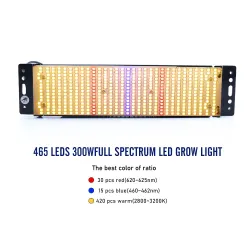 Oświetlenie LED do uprawy roślin - pełne spektrum - fito-lampa - 465 LED - 300W - 4 sztukiLampa Wzrostu