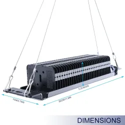 Oświetlenie LED do uprawy roślin - pełne spektrum - fito-lampa - 465 LED - 300W - 4 sztukiLampa Wzrostu
