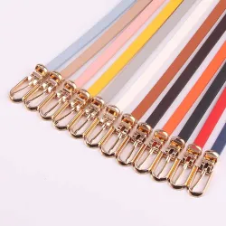 Eleganter dünner Ledergürtel - verstellbar
