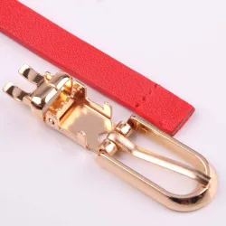 Eleganter dünner Ledergürtel - verstellbar