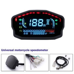 Uniwersalny prędkościomierz motocyklowy - podświetlenie cyfrowe LCD - LED - wodoodpornyElektronika