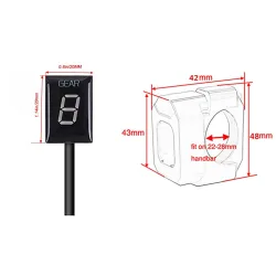 Versnellingsindicator - snelheidsmeter motorfiets - houder voor versnellingsweergave - waterdicht - voor KawasakiMotorfiets o...