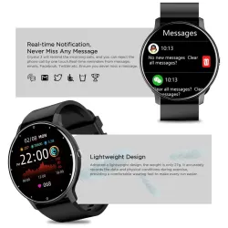 LIGE - Smart Watch - pełny ekran dotykowy - fitness tracker - ciśnienie krwi - wodoodporny - Bluetooth - Android IOSInteligen...