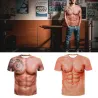 Creatief t-shirt met korte mouwen - met 3D-print - sterke spieren / tattooT-Shirts