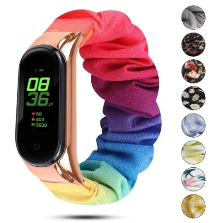 Ersatzband - elastisches Scrunchies-Armband - für Xiaomi Mi Band 3 / 4 / 5 / 6