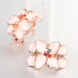 Beautiful multi coloured earrings for women  - with zircon - gift