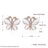 Studded earrings for women -  white opal