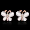 Studded earrings for women -  white opal