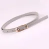 Elegant thin leather belt - adjustable