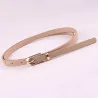 Elegant thin leather belt - adjustable
