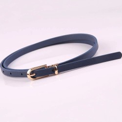 Elegant thin leather belt - adjustable