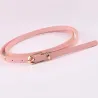 Elegant thin leather belt - adjustable