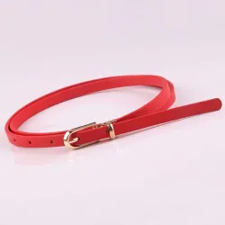 Elegant thin leather belt - adjustableBelts