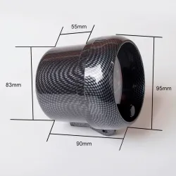 Varvräknare med LED - 3 3/4" 12V - bilmätare - 0-8000 RPM - kolfiber - 3,75 tum 95mm