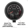 Varvräknare med LED - 3 3/4" 12V - bilmätare - 0-8000 RPM - kolfiber - 3,75 tum 95mm