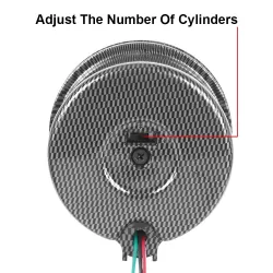 Styling partsCuentarrevoluciones con LED - 3 3/4" 12V - indicador de coche - 0-8000 RPM - carbono - 3,75 pulgadas 95 mm