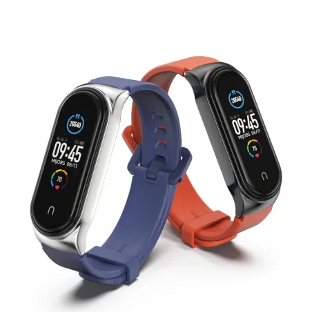 Pasek / bransoletka - skóra / silikon / stal - do Xiaomi Mi Band 3 / 4 / 5 / 6Inteligentne zużycie