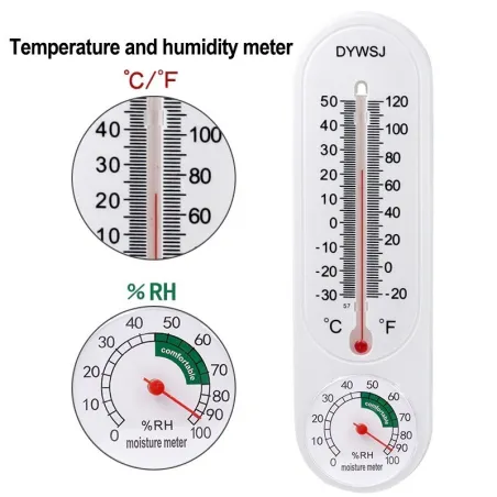 Termometr wiszący ścienny - miernik temperatury / wilgotności - wewnętrzny / zewnętrzny - 23cmTermometry