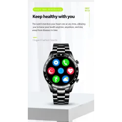 LUIK - Smart Watch - touchscreen - fitnesstracker - bloeddruk - waterdicht - Bluetooth - Android iOSSmart-Wear