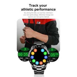 LUIK - Smart Watch - touchscreen - fitnesstracker - bloeddruk - waterdicht - Bluetooth - Android iOSSmart-Wear