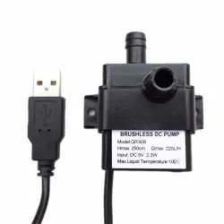 Mini upotettava vesipumppu - vedenpitävä - USB-liitännällä - hiljainen
