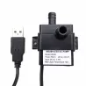 Mini dränkbar vattenpump - vattentät - med USB-anslutning - låg ljudnivå