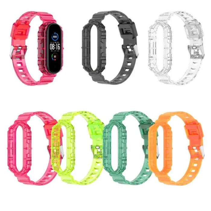 Przezroczysty silikonowy pasek - do Xiaomi Mi Band 5 / 6 / 6 NFCInteligentne zużycie