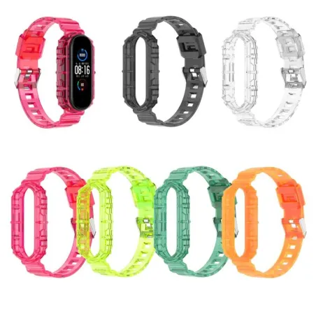 Przezroczysty silikonowy pasek - do Xiaomi Mi Band 5 / 6 / 6 NFCInteligentne zużycie