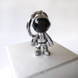 Modny ręcznie robiony brelok - z astronautą 3D - robotem kosmicznym