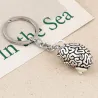 Metal keychain - with anatomical humans brain