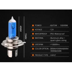 Halogenbirne - H7 - H4/9003/HB2 Hi/Lo - 12V - Auto-/Motorrad-Scheinwerferlampe