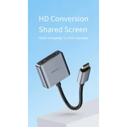 HDMI-compatibel naar VGA-adapter - micro-USB - met video-/audiovoeding - 1080PAudio