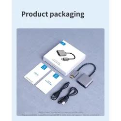 HDMI-compatibel naar VGA-adapter - micro-USB - met video-/audiovoeding - 1080PAudio
