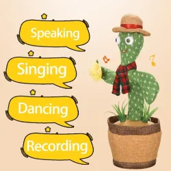 Elektronische cactus - praten / zingen / dansen / wiebelen - grappige knuffel - 31cmSpeelgoed