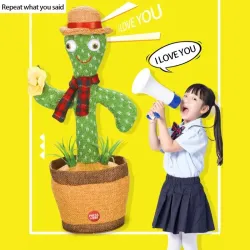 Elektronische cactus - praten / zingen / dansen / wiebelen - grappige knuffel - 31cmSpeelgoed
