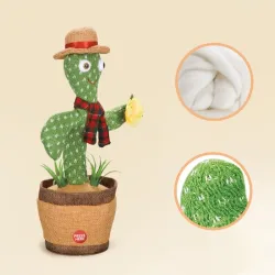 Elektronische cactus - praten / zingen / dansen / wiebelen - grappige knuffel - 31cmSpeelgoed