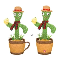 Electronic cactus - talking / singing / dancing / wiggling - funny plush toy - 31cm