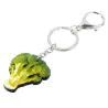 Metal keychain with acrylic broccoliKeyrings