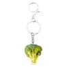 Metal keychain with acrylic broccoliKeyrings