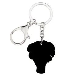 Metal keychain with acrylic broccoliKeyrings