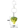 Metal keychain with acrylic broccoliKeyrings