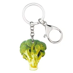 Metalen sleutelhanger met acrylbroccoliSleutelhangers