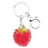 Metal keychain with acrylic raspberryKeyrings