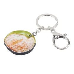 llaveroMetal keychain - with acrylic tangerine