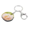 llaveroMetal keychain - with acrylic tangerine