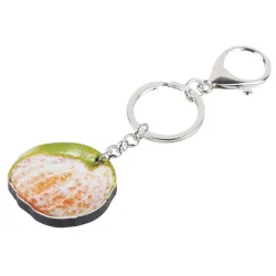 llaveroMetal keychain - with acrylic tangerine